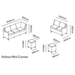 Kettler Palma Mini 7 Seater Corner Set With Polywood Table Top - Natural -Garden Shop 0193346 palma mini corner d 1