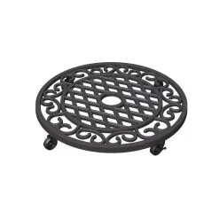 Panacea Heavy Weight Cast Iron Pot Caddy - 43cm -Garden Shop 17 heavy w cast iron plant caddy 1 1