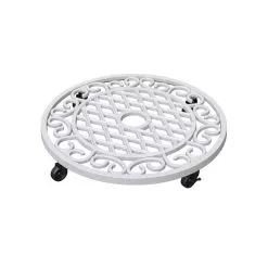 Panacea Heavy Weight Cast Iron Pot Caddy - 43cm -Garden Shop 17 heavy w cast iron plant caddy 3