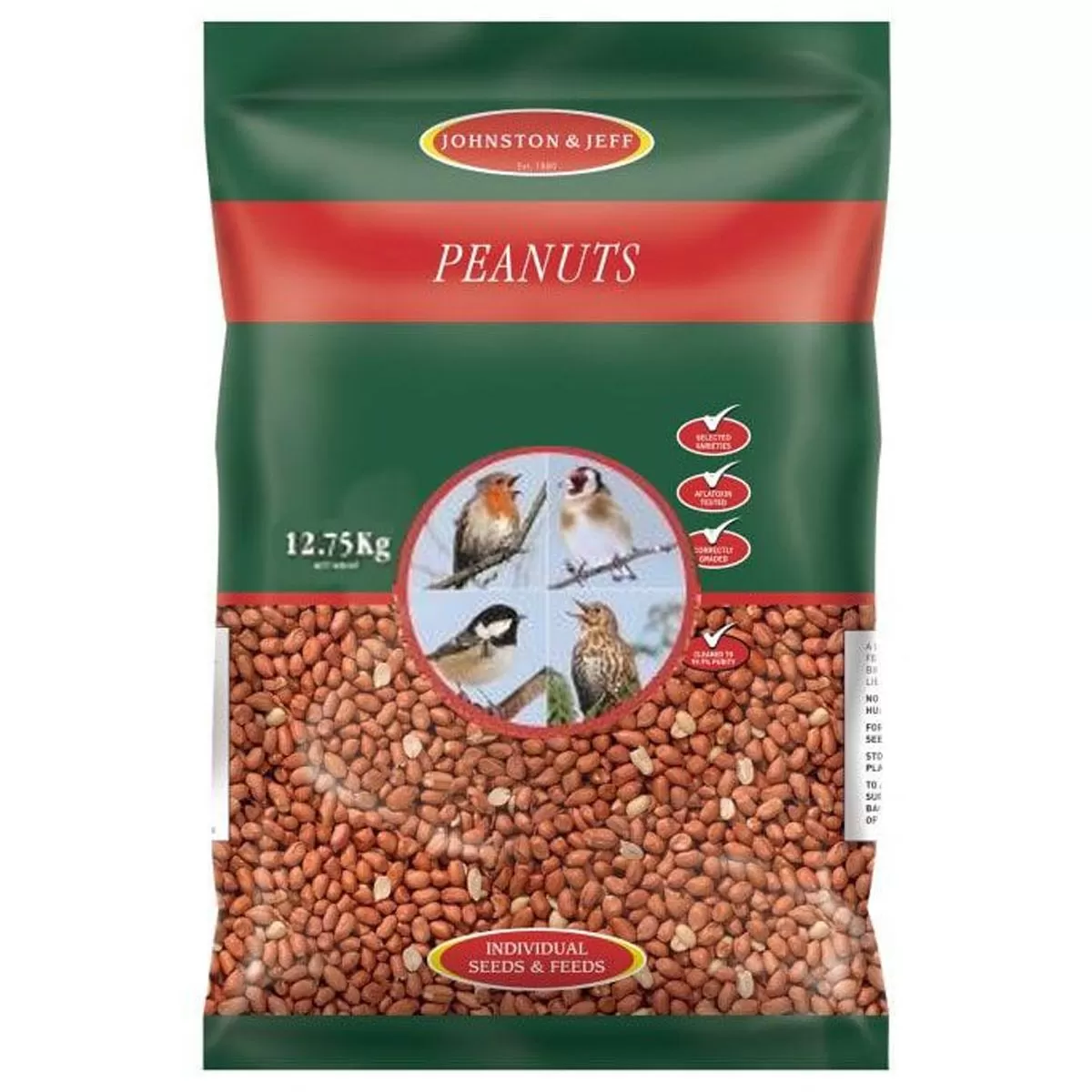 Johnston & Jeff Wild Bird Peanuts - 12.75kg 3 Johnston & Jeff Wild Bird Peanuts - 12.75kg - Image 3