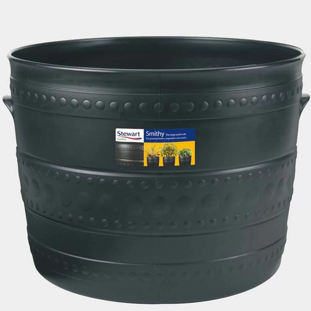 Stewart Garden Smithy Patio Tub, Gunmetal Grey - 50cm 2 Stewart Garden Smithy Patio Tub, Gunmetal Grey - 50cm - Image 2