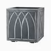 Stewart Garden Versailles Square Planter, Pewter - 32cm