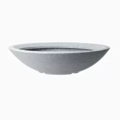 Stewart Garden Varese Low Bowl Planter, Alpine Grey - 60cm -Garden Shop 700359 1