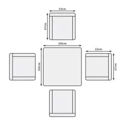 Wild Garden Weimar 4 Seater Dining Set 10 Wild Garden Weimar 4 Seater Dining Set -Garden Shop 730915