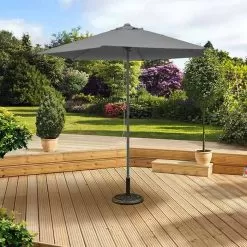 Pagoda Push Up Parasol, 2.5m - Grey -Garden Shop 765974 1