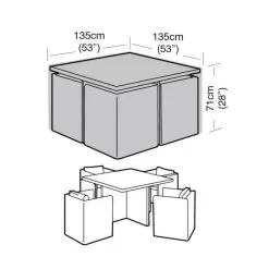 Garland Cube Set Cover - 4 Seater -Garden Shop 766768 bistro cover 1 1