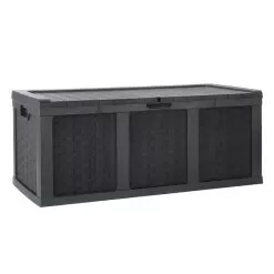 Starplast Rattan Style Storage Box, Black - XXL -Garden Shop 793659