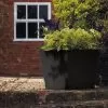 Stewart Garden Low Square Basalt Planter - 48cm