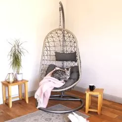 Bologna Single Hanging Egg Chair -Garden Shop 809016 inside