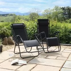 Wild Camping Padded Gravity Chair, Black - Set Of 2 -Garden Shop 814787 3