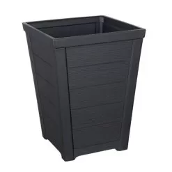 Stewart Garden Taper Low Planter, Anthracite – 31cm