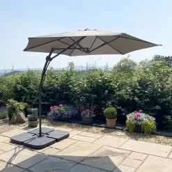 Easy Up 2.7m Cantilever Parasol - Grey 17 Easy Up 2.7m Cantilever Parasol - Grey -Garden Shop 822614 1 1