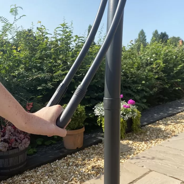 Easy Up 2.7m Cantilever Parasol - Grey 6 Easy Up 2.7m Cantilever Parasol - Grey - Image 6