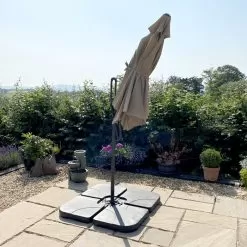 Easy Up 2.7m Cantilever Parasol - Beige -Garden Shop 822616 3