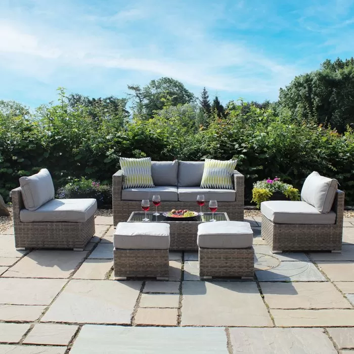 Leighton 6 Seater Garden Lounge Sofa Set 2 Leighton 6 Seater Garden Lounge Sofa Set - Image 2