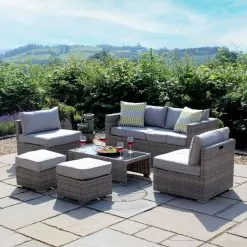 Leighton 6 Seater Garden Lounge Sofa Set 17 Leighton 6 Seater Garden Lounge Sofa Set -Garden Shop 823607 2 1