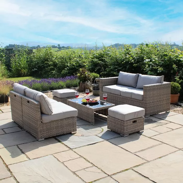 Leighton 6 Seater Garden Lounge Sofa Set 4 Leighton 6 Seater Garden Lounge Sofa Set - Image 4