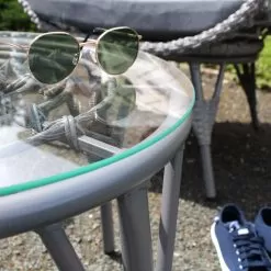 Evora Wicker 2 Seater Bistro Set - Grey 12 Evora Wicker 2 Seater Bistro Set - Grey -Garden Shop 837602 3