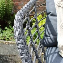 Evora Wicker 2 Seater Bistro Set - Grey 11 Evora Wicker 2 Seater Bistro Set - Grey -Garden Shop 837602 5