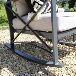 Charlotte Aluminium 2 Seater Rocking Chair Set - Anthracite 13 Charlotte Aluminium 2 Seater Rocking Chair Set - Anthracite -Garden Shop 837608 5