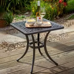 Hartman Amalfi Garden Side Table 7 Hartman Amalfi Garden Side Table -Garden Shop amalfi sqr side table brz 1 1