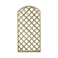 Arched Pine Trellis Panel (W)90cm X (H)180cm