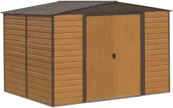 Arrow Woodvale 10x6 Apex Coffee Metal Shed