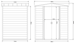 Arrow Woodvale 6x5 Apex Coffee Metal Shed -Garden Shop arrow woodvale 6x5 apex coffee metal shed5013856015208 04t BQ