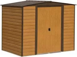 Arrow Woodvale 8x6 Apex Coffee Metal Shed