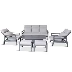 LG Outdoor Barcelona 7 Seater Lounge Set With Adjustable Table -Garden Shop barcelona lounge with adjustable table2