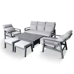 LG Outdoor Barcelona 7 Seater Lounge Set With Adjustable Table -Garden Shop barcelona lounge with adjustable table3