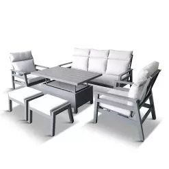 LG Outdoor Barcelona 7 Seater Lounge Set With Adjustable Table -Garden Shop barcelona lounge with adjustable table4
