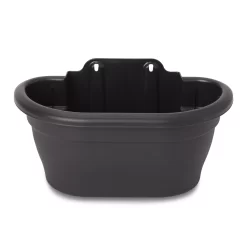 Blooma Florus Black Plastic Oval Trough