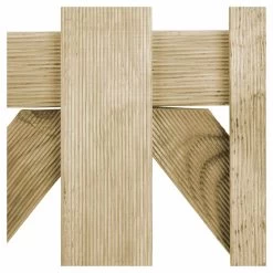 Blooma Mekong Wood Round Top Gate, (H)1m (W)1m -Garden Shop blooma mekong wood round top gate h 1m w 1m3663602942665 04bq