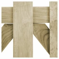 Blooma Mekong Wood Round Top Gate, (H)1m (W)1m -Garden Shop blooma mekong wood round top gate h 1m w 1m3663602942665 37c