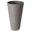 Blooma Momoka Taupe Stone Effect Plastic Circular Plant Pot (Dia)30cm
