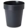 Blooma Nurgul Dark Grey Plastic Circular Plant Pot (Dia)30cm