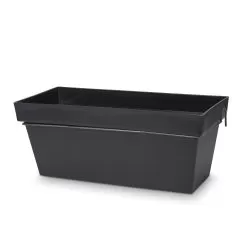 Blooma Nurgul Dark Grey Plastic Rectangular Planter