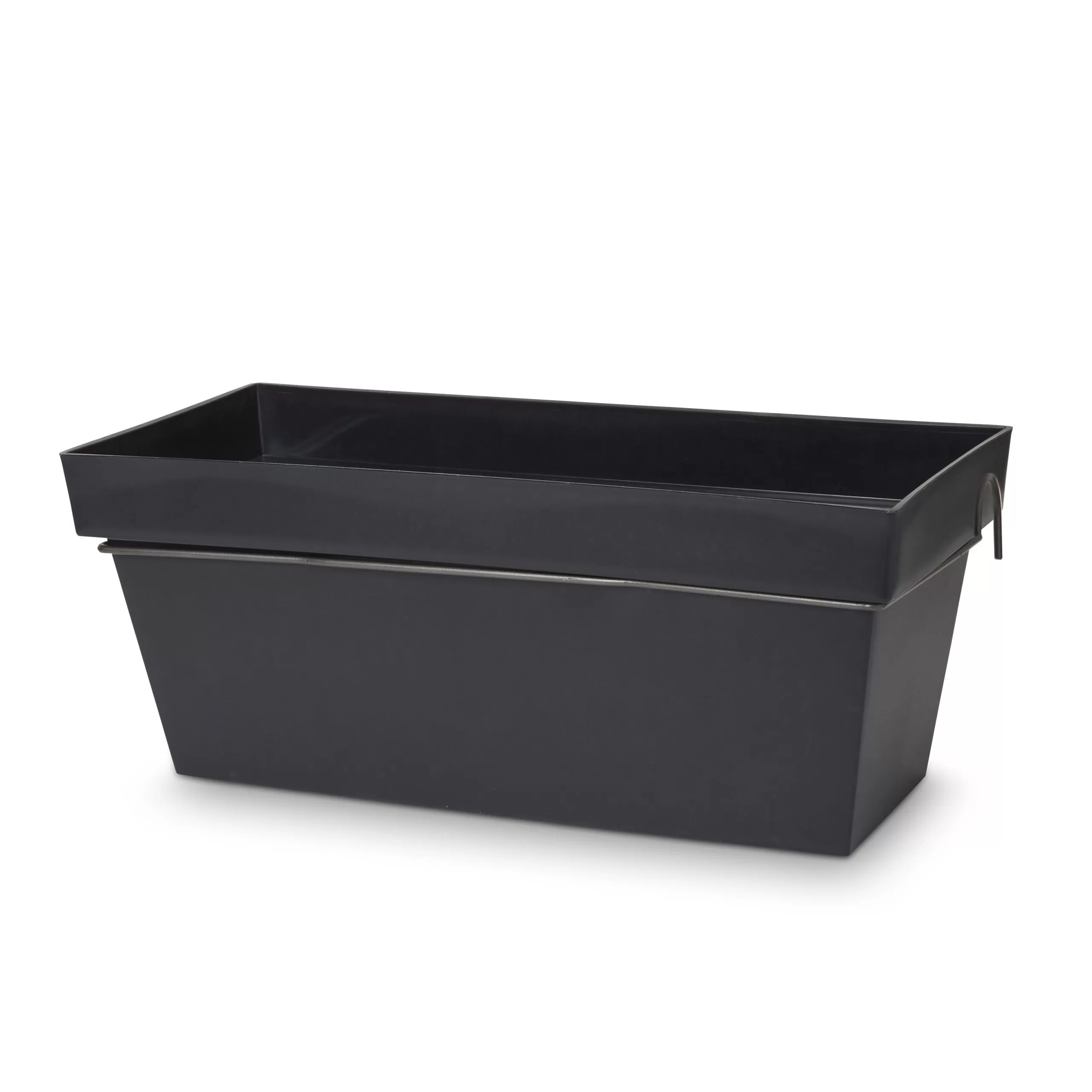 Blooma Nurgul Dark Grey Plastic Rectangular Planter 1 Blooma Nurgul Dark Grey Plastic Rectangular Planter