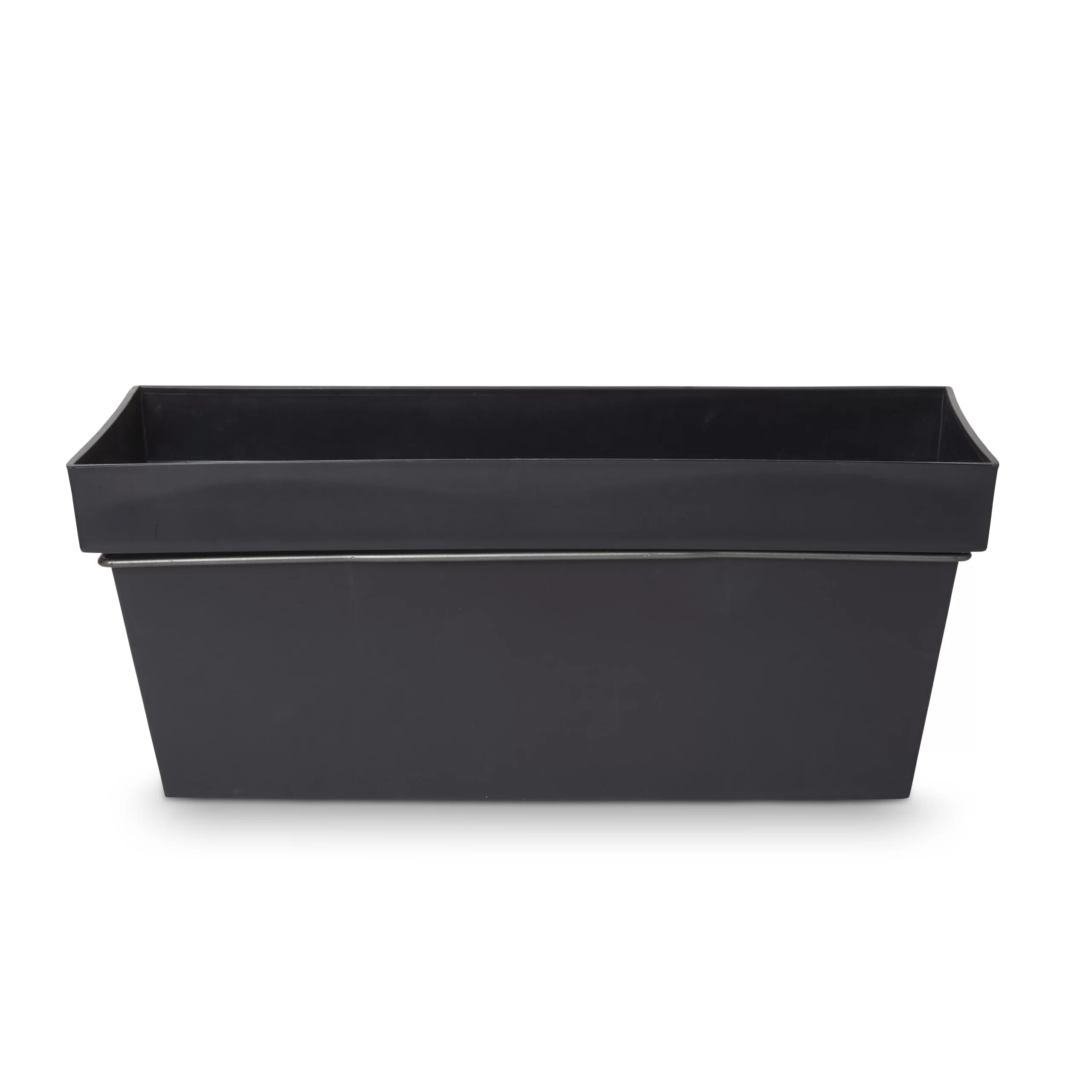 Blooma Nurgul Dark Grey Plastic Rectangular Planter 2 Blooma Nurgul Dark Grey Plastic Rectangular Planter - Image 2