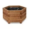 Bopha Pressure Treated Wood Brown Wooden Hexagonal Planter 60cm