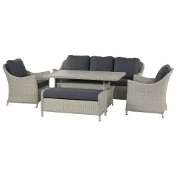 Bramblecrest Monterey 7 Seater Dining Set With Adjustable Table -Garden Shop bramblecrest monterey 7 seater lounge set 2