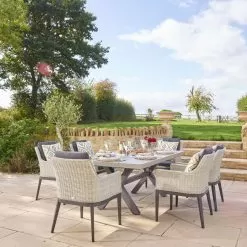 Bramblecrest Monterey Vogue 6 Seater Dining Set -Garden Shop bramblecrest monterey vogue 6 seater set 1