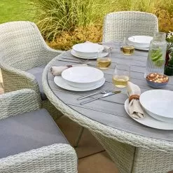 Bramblecrest Tetbury 6 Seater Round Dining Set With Parasol & Base 12 Bramblecrest Tetbury 6 Seater Round Dining Set With Parasol & Base -Garden Shop bramblecrest tetbury 6 seater round4