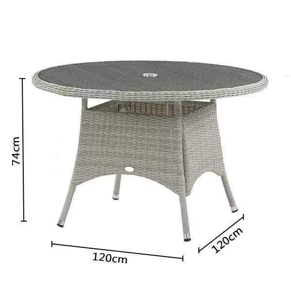 Bramblecrest Monterey 4 Seater Round Dining Set & Parasol 10 Bramblecrest Monterey 4 Seater Round Dining Set & Parasol - Image 10