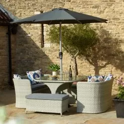 Bramblecrest Tetbury 8 Seater Balcony Cube Set -Garden Shop bramblecrest tetbury balcony cube set 4 seater 1