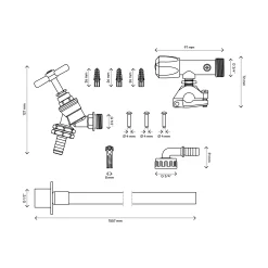 Brass & PVC Outdoor Tap -Garden Shop brass pvc outdoor tap5052931320172 01t
