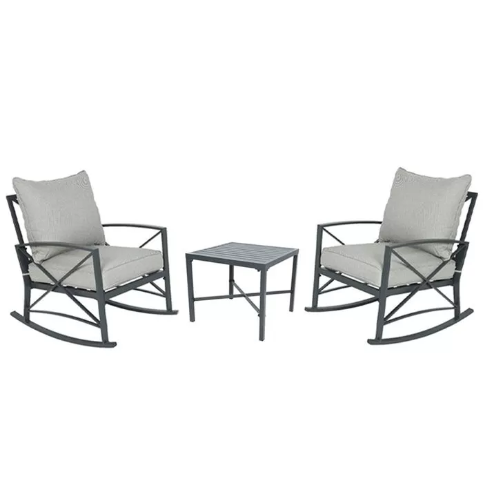Charlotte Aluminium 2 Seater Rocking Chair Set - Anthracite 6 Charlotte Aluminium 2 Seater Rocking Chair Set - Anthracite - Image 6