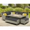 Bramblecrest Chedworth 10 Seater Modular Sofa Dining Set With Fire Pit - Dove Grey