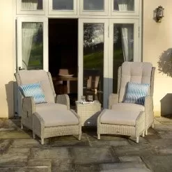 Bramblecrest Chedworth 2 Seater Deluxe Recliner Set -Garden Shop chedworth 2 searer deluxe recliner set 1
